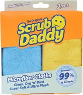Lingettes en microfibre Scrub Daddy - Ultra douces - Blauw et jaune