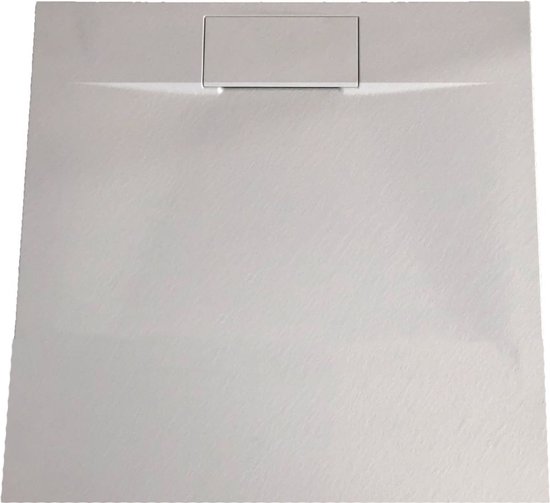 EMKE Douchebak, 90 x 90 cm, douchebak, plat, antislip, SMC douchebak, op maat te snijden, zwart
