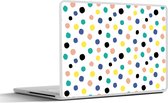 Laptop sticker - 12.3 inch - Stippen - Patronen - Geel - 30x22cm - Laptopstickers - Laptop skin - Cover