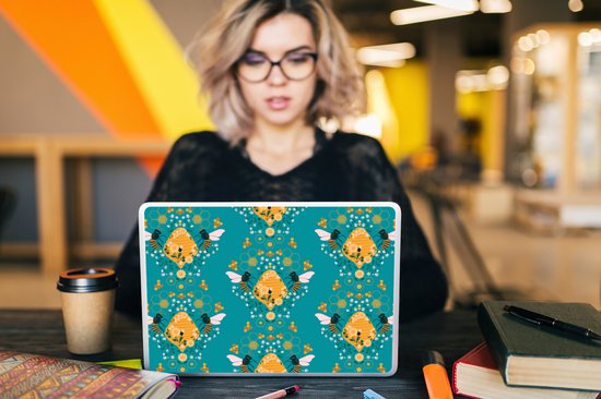 Sticker ordinateur portable - 10,1 pouces - Abeille - Ruche - Motifs