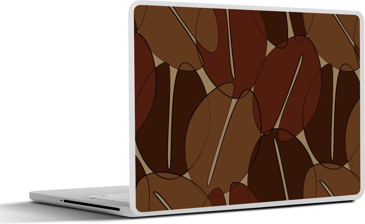 Laptop sticker - 12.3 inch - Koffiebonen - Patronen - Coffee - 30x22cm - Laptopstickers - Laptop skin - Cover