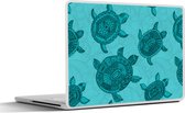 Laptop sticker - 12.3 inch - Schildpad - Patronen - Indonesië - 30x22cm - Laptopstickers - Laptop skin - Cover