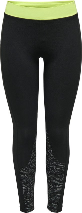 ONLY PLAY - LEGGING - DAMES - ZWART - MAAT XS - MET ZIJZAKJE -