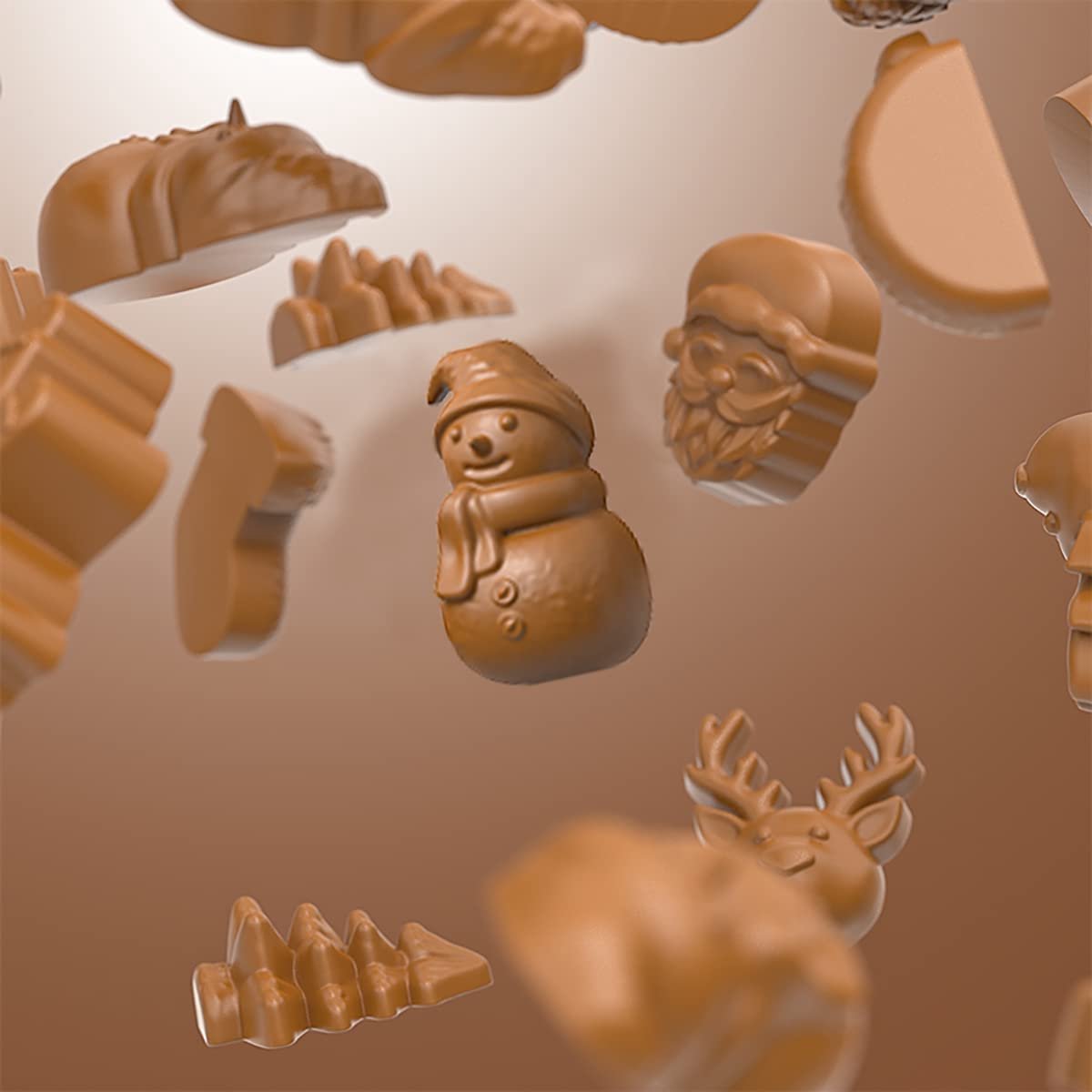 Moule à spéculoos en bois Christmas | Cerf Dellier