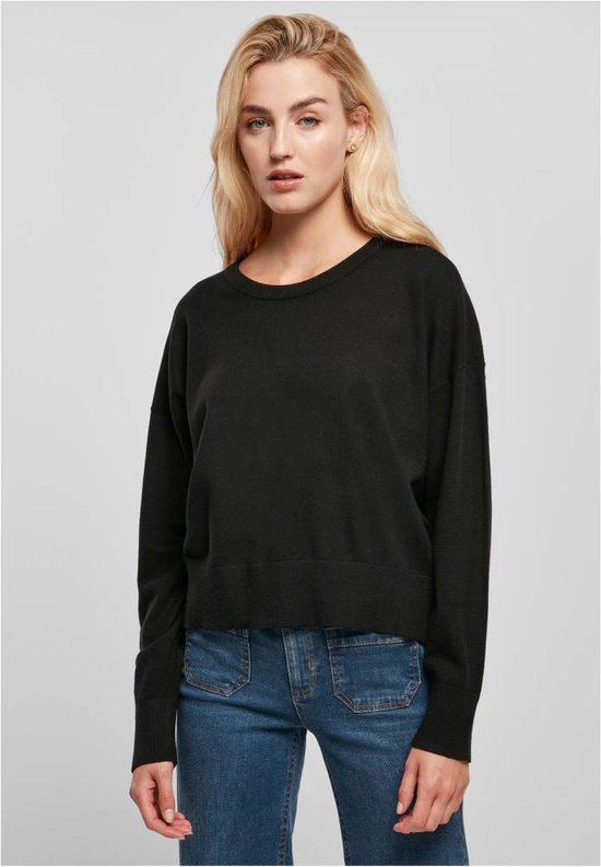Urban Classics - Ladies EcoVero Oversized Basic Sweater/trui - L - Zwart