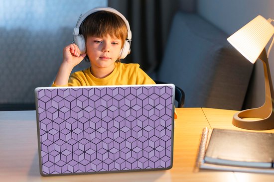 Autocollant pour ordinateur portable - 14 pouces - 3D - Motifs - Blocs - 32x5x23x5cm - Autocollants pour ordinateur portable - Peau pour ordinateur portable - Couverture