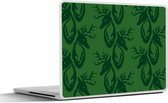 Laptop sticker - 12.3 inch - Patronen - Groen - Hert - 30x22cm - Laptopstickers - Laptop skin - Cover