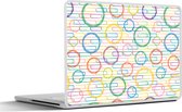 Laptop sticker - 12.3 inch - Muur - Cirkel - Patronen - 30x22cm - Laptopstickers - Laptop skin - Cover