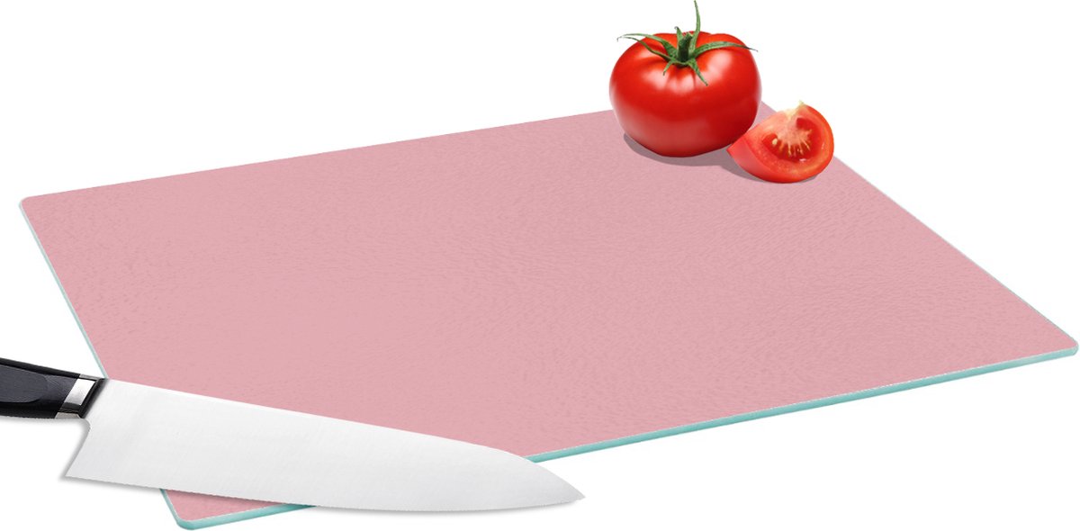Glazen Snijplank - 39x28 - Roze - Kleuren - Interieur - Effen - Kleur - Snijplanken Glas