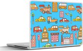 Laptop sticker - 10.1 inch - Patronen - Auto - Huis - 25x18cm - Laptopstickers - Laptop skin - Cover