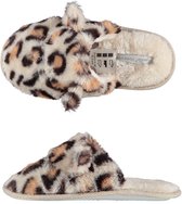 Meisjes instap slippers/pantoffels luipaard print maat 33-34 | bol.com