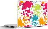 Laptop sticker - 12.3 inch - Patronen - Verf - Regenboog - 30x22cm - Laptopstickers - Laptop skin - Cover - Schoolspullen tieners