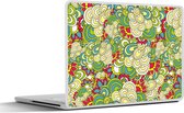 Laptop sticker - 15.6 inch - Patronen - Bloemen - Lente - 36x27,5cm - Laptopstickers - Laptop skin - Cover