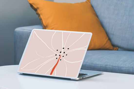 Sticker ordinateur portable - 14 pouces - Fleurs - Abstrait - Pastel