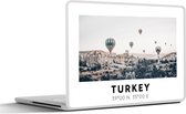 Laptop sticker - 15.6 inch - Turkije - Cappadocië - Luchtballon - Bergen - 36x27,5cm - Laptopstickers - Laptop skin - Cover