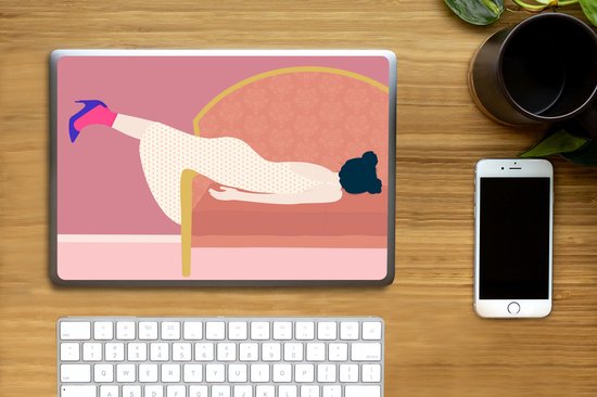 Autocollant pour ordinateur portable - 13,3 pouces - Vintage - Femmes - Pastel - 31x22,5 cm - Autocollants pour ordinateur portable - Peau pour ordinateur portable - Couverture