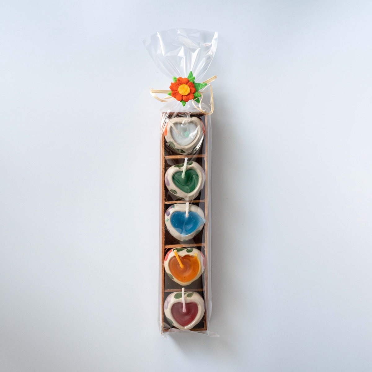 Cadeau set mini kaarsjes in stenen hartjes pot, cadeau idee verjaardag, Moederdag, Kerstcadeau – foto 5