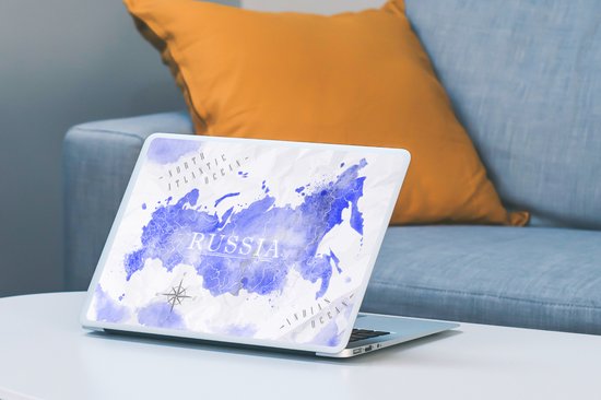 Sticker pour ordinateur portable - 11,6 pouces - Wereldkaart - Russie - Résumé