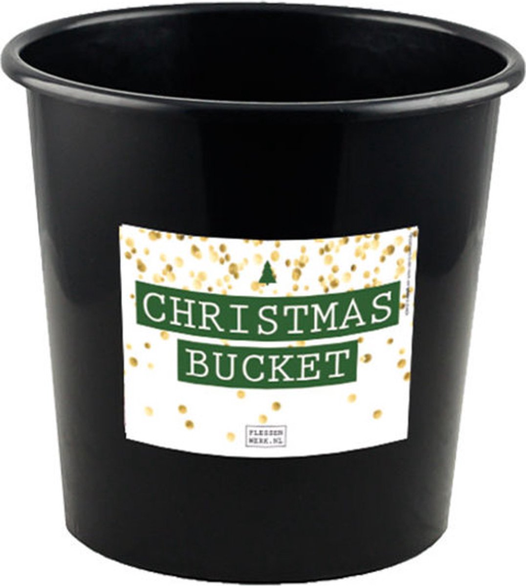 Christmas bucket - klein (3 liter) - kerst- Flessenwerk - 1 stuk