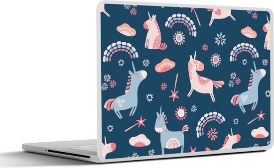 Laptop sticker - 17.3 inch - Unicorn - Regenboog - Patronen - 40x30cm ...