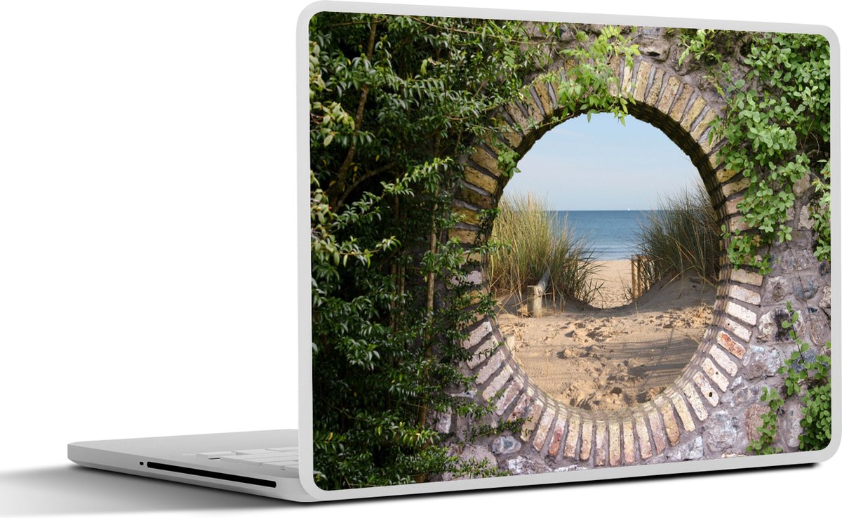 Laptop sticker - 12.3 inch - Doorkijk - Strand - Duin - Zomer - 30x22cm - Laptopstickers - Laptop skin - Cover