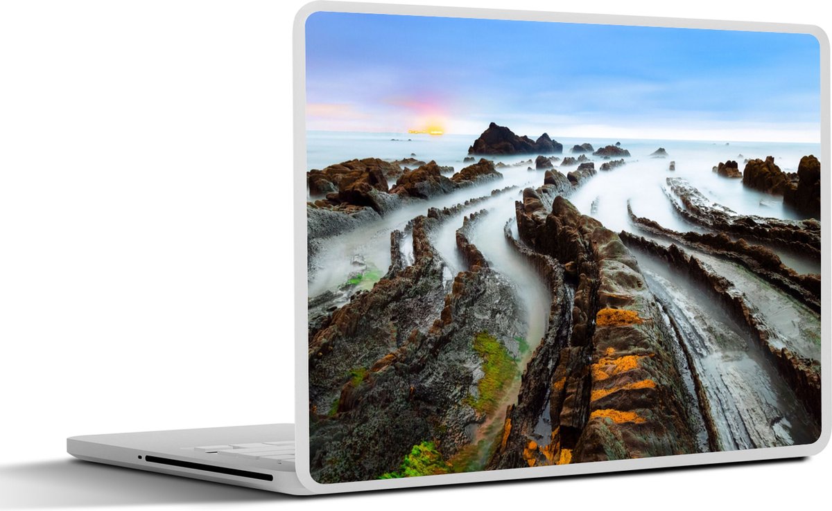 Laptop sticker - 11.6 inch - Mist - Rotsen - Water - Natuur - 30x21cm - Laptopstickers - Laptop skin - Cover