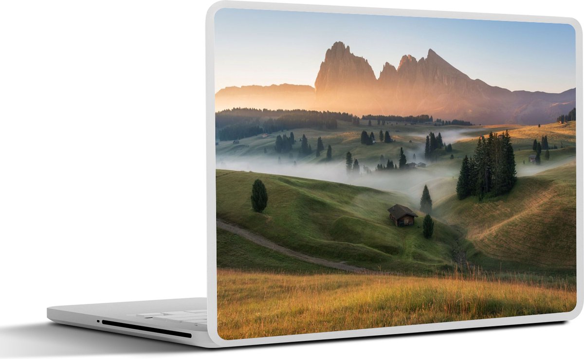 Laptop sticker - 12.3 inch - Berg - Mist - Landschap - 30x22cm - Laptopstickers - Laptop skin - Cover