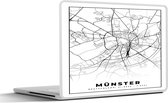 Laptop sticker - 12.3 inch - Münster - Stadskaart - Plattegrond - Kaart - 30x22cm - Laptopstickers - Laptop skin - Cover