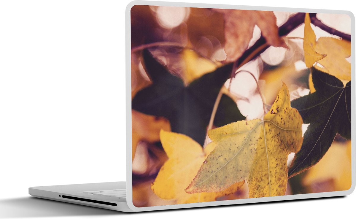 Laptop sticker - 17.3 inch - Bladeren - Esdoorn - Herfst - Seizoenen - 40x30cm - Laptopstickers - Laptop skin - Cover