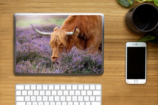 Sticker pour ordinateur portable - 10,1 pouces - Scottish Highlander - Animaux - Heather