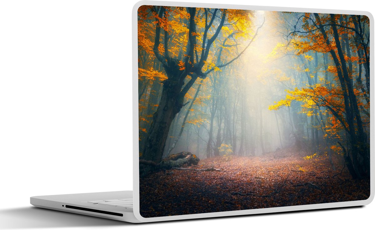 Laptop sticker - 17.3 inch - Bos - Mist - Herfst - 40x30cm - Laptopstickers - Laptop skin - Cover