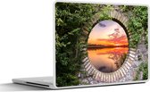 Laptop sticker - 14 inch - Zee - Zonsondergang - Doorkijk - 32x5x23x5cm - Laptopstickers - Laptop skin - Cover
