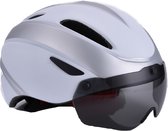 Casque de vélo adulte Pro-Care - Visière UV400 avec connexion magnétique - Taille de casque réglable - WhiteRock UNISEX