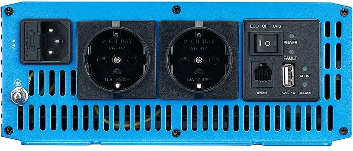 Ective TSI25 sinus stroomomvormer - 12V naar 230V - 2500 W