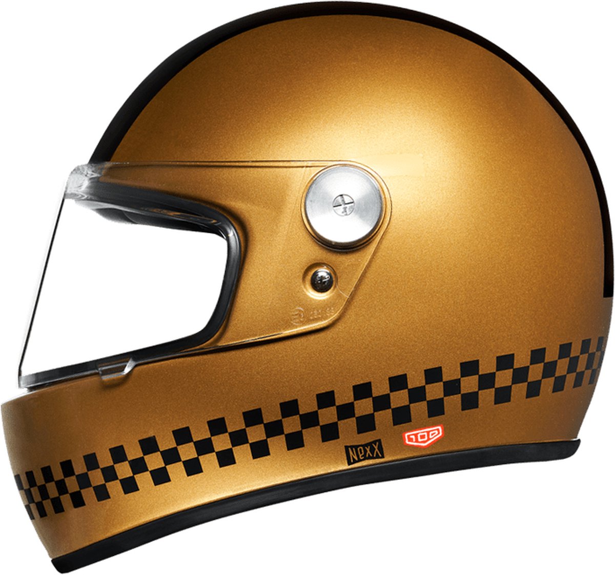 Nexx X.G100 R Finish Line Gold Black M - Maat M - Helm