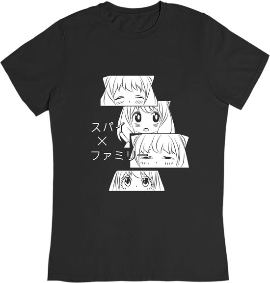 T-shirt Manga Femme Col V - T-shirt Illustration Anime Pour Fans De Dessins Animés Japonais