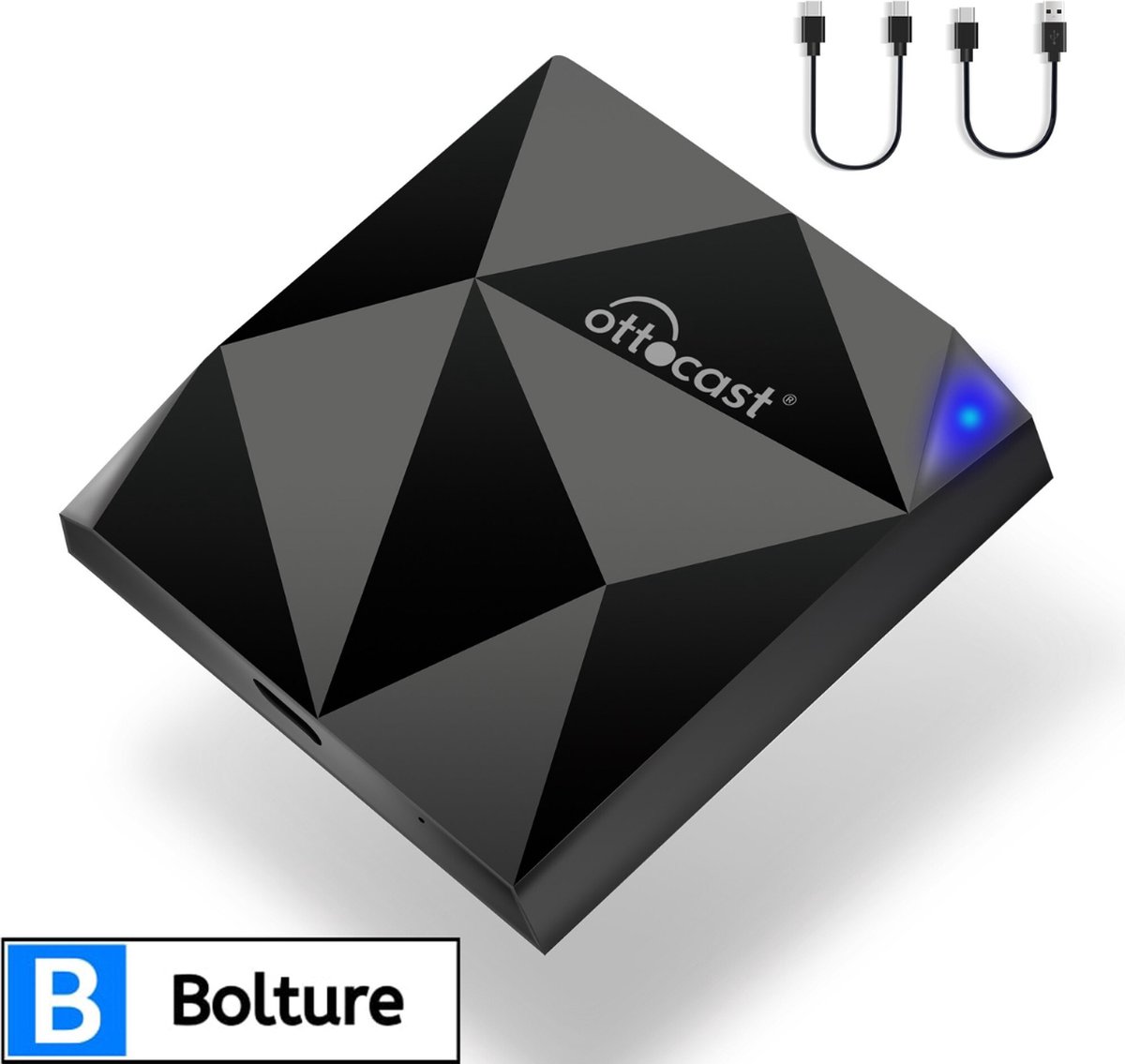 Bolture Carlinkit - Carplay Dongle - Carplay Box - Bluetooth - Iphone - Android - Draadloos - Zwart
