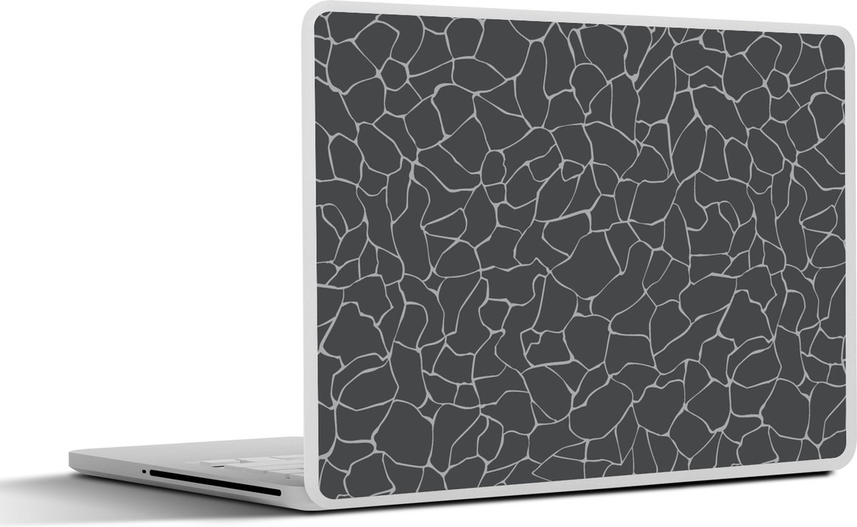 Laptop sticker - 11.6 inch - Design - Geometrie - Zwart - 30x21cm - Laptopstickers - Laptop skin - Cover
