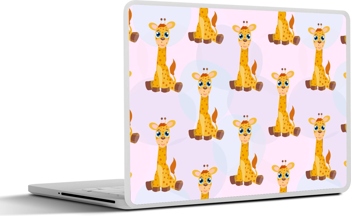 Laptop sticker - 12.3 inch - Giraffe - Patroon - Kinderen - 30x22cm - Laptopstickers - Laptop skin - Cover