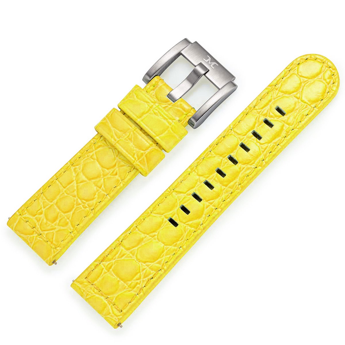 Marc Coblen - TW Steel Horlogeband Geel Leer Alligator 22mm
