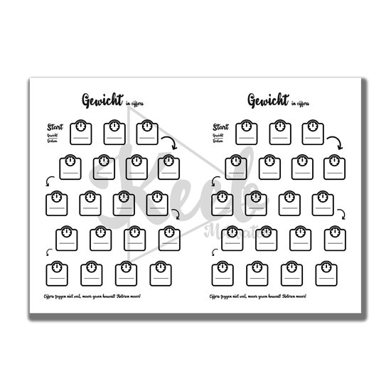 Weight Loss Tracker Weight Loss Journal Afvaldagboek Keeb