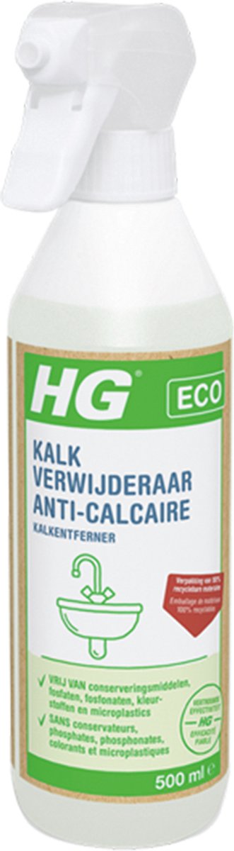 Bol.com HG ECO - Kalkverwijderaar - Snel & Effectief - Glanzend Resultaat - 500 ml - 1 stuk aanbieding