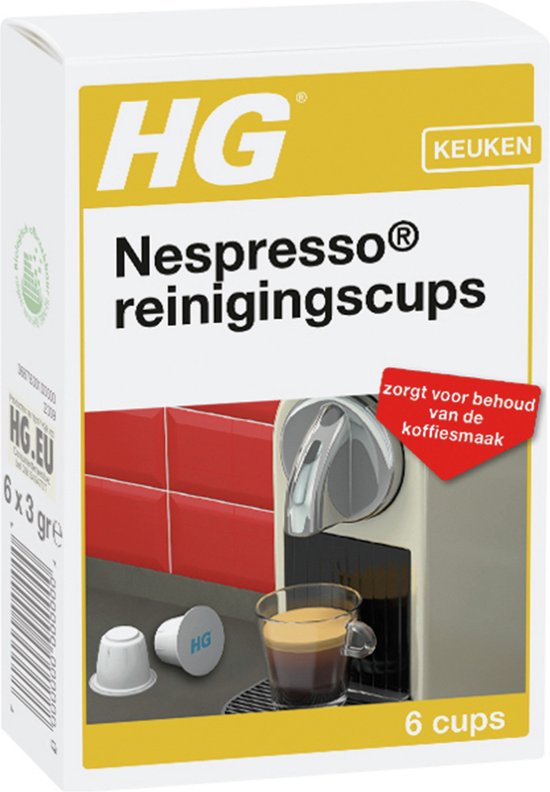HG Nespresso® reinigingscups - 6 cups
