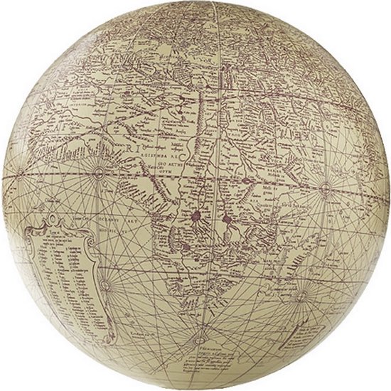 Authentic Models - Mercator Globe, Ivoor/Rood - 14cm