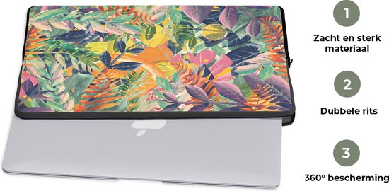 Housse ordinateur 13 pouces - Fleurs - Jungle - Tropical - Housse ordinateur