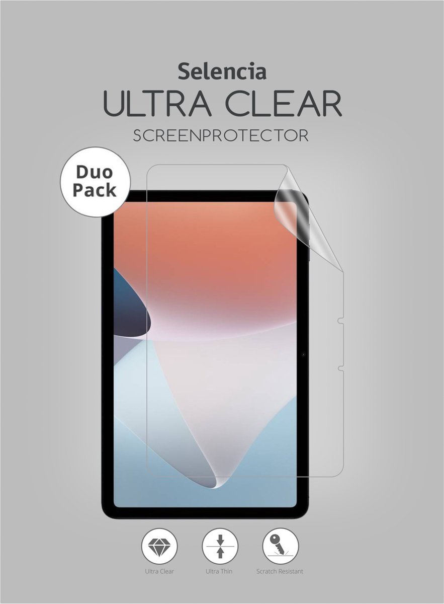 Selencia Screenprotector Geschikt voor Oppo Pad Air - Selencia Duo Pack Ultra Clear Screenprotector tablet