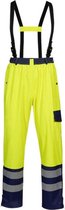 Opsial regenbroek - Darius - High Visibility - geel/marine blauw - maat L