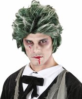 Pruik Zombie Man Groen | One Size