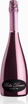 BELLA DREAM Pink - Alcoholvrije Rosé Prosecco - Alcoholvrije Rosé - Gouden/Roze Fles decoratie - Kerstcadeau - Babyshower cadeau - 0.0 - Vegan - 0%