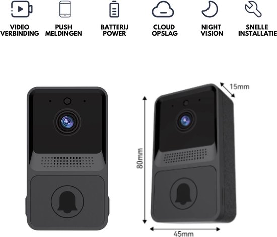 Slimme Video Deurbel - Deurbeldrukker - Draadloos - 1080p HD-video - Ring Video Deurbel - WiFi van Ring — afbeelding 3